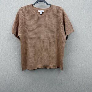 Nine West Knit Short Sleeve Pullover Sweater Shirt Top Womens size XL